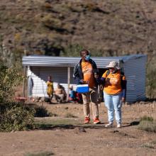 Home visit of TB Screeners at Nkau Health Center